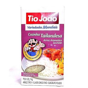 Arroz Aromático Jasmine Tio João Variedades Mundiais Cozinha Tailandesa 1kg Arroz Aromático Jasmine Tio João Variedades Mundiais Cozinha Tailandesa 1kg