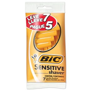 Aparelho para Barbear Bic Sensitive Shaver Leve 7 Pague 5 Unidades Aparelho para Barbear Bic Sensitive Shaver Leve 7 Pague 5 Unidades
