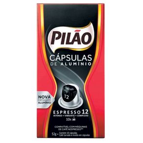 Cápsula de Café Pilão Lungo 8 52g Com 10 Cápsulas