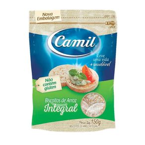 Biscoito de Arroz Camil Integral 150g Biscoito de Arroz Camil Integral 150g