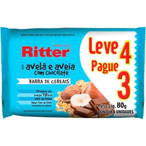 Barra-de-Cereal-Ritter-Avela-e-Aveia-com-Chocolate-80g-Leve-4-Pague-3-Unidades Barra-de-Cereal-Ritter-Avela-e-Aveia-com-Chocolate-80g-Leve-4-Pague-3-Unidades