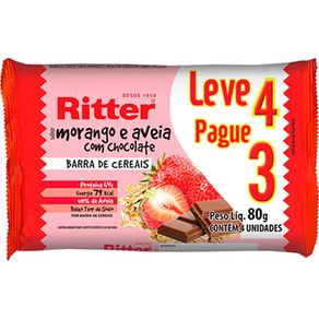 Barra-de-Cereal-Ritter-Morango-e-Aveia-com-Chocolate-80g-Leve-4-Pague-3-Unidades Barra-de-Cereal-Ritter-Morango-e-Aveia-com-Chocolate-80g-Leve-4-Pague-3-Unidades