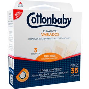 Curativo-Cottonbaby-Transparente-Formatos-Variados-Com-35-Unidades Curativo-Cottonbaby-Transparente-Formatos-Variados-Com-35-Unidades