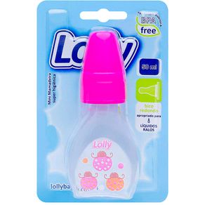 Mamadeira-Lolly-Mini-Zoo-Bico-Redondo-Rosa-50ml Mamadeira-Lolly-Mini-Zoo-Bico-Redondo-Rosa-50ml