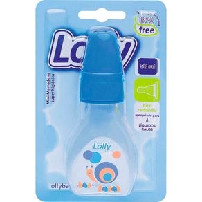 Mamadeira-Lolly-Mini-Zoo-Bico-Redondo-Azul-50ml Mamadeira-Lolly-Mini-Zoo-Bico-Redondo-Azul-50ml