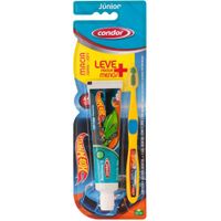 Kit-Dental-Infantil-Condor-Hot-Wheels-Escova-Dental-e-Gel-Dental-