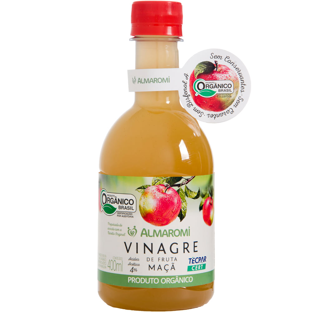 Vinagre Almaromi Maçã Orgânico 400ml - fortatacadista