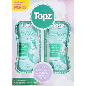 Sabonete-Intimo-Topz-Natural-Fresh-200ml-Com-2-Unidades Sabonete-Intimo-Topz-Natural-Fresh-200ml-Com-2-Unidades