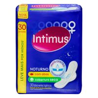 Absorvente-Externo-Intimus-Noturno-Cobertura-Seca-com-Abas-Com-30-Unidades