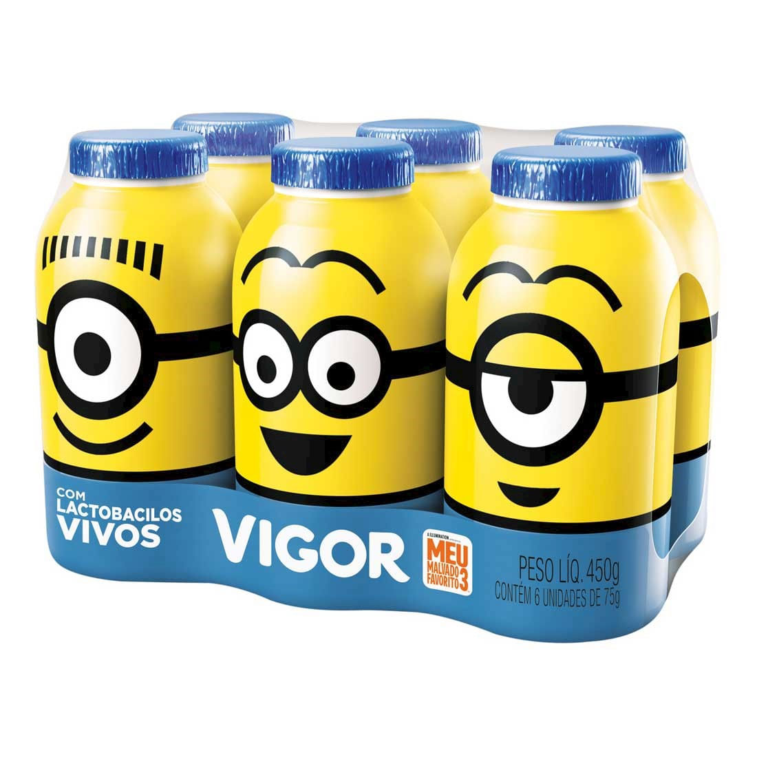 Leite Fermentado Vigor Meu Malvado Favorito 450g Com 6 Unidades