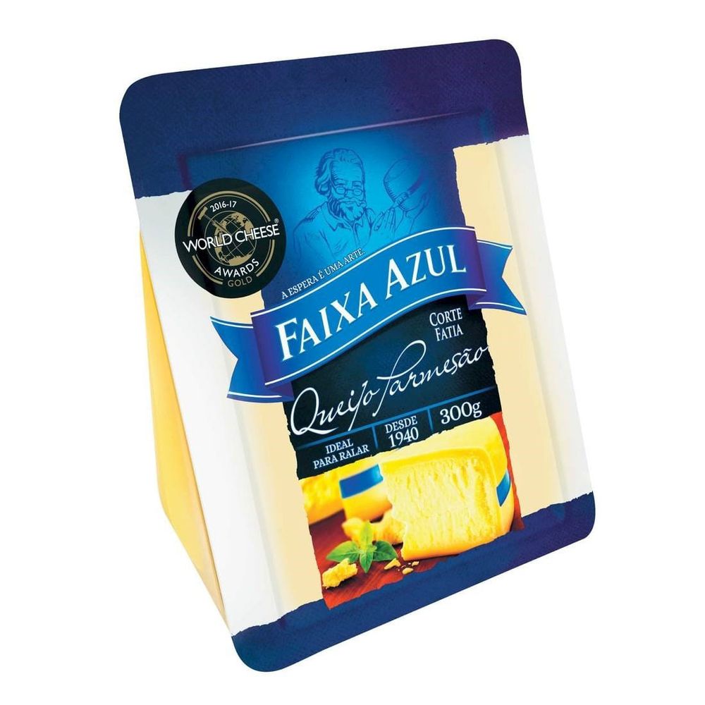 Queijo Parmesão Faixa Azul Fatia 300g - fortatacadista