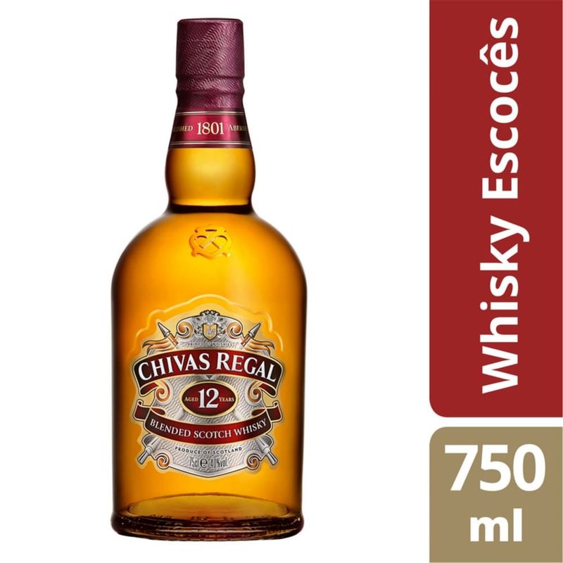 Whisky Chivas Regal 12 Anos 750ml - fortatacadistamobile