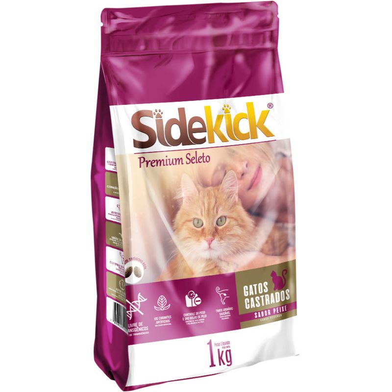 Ra o para Gatos Sidekick Premium Seleto Castrados Peixe 1kg