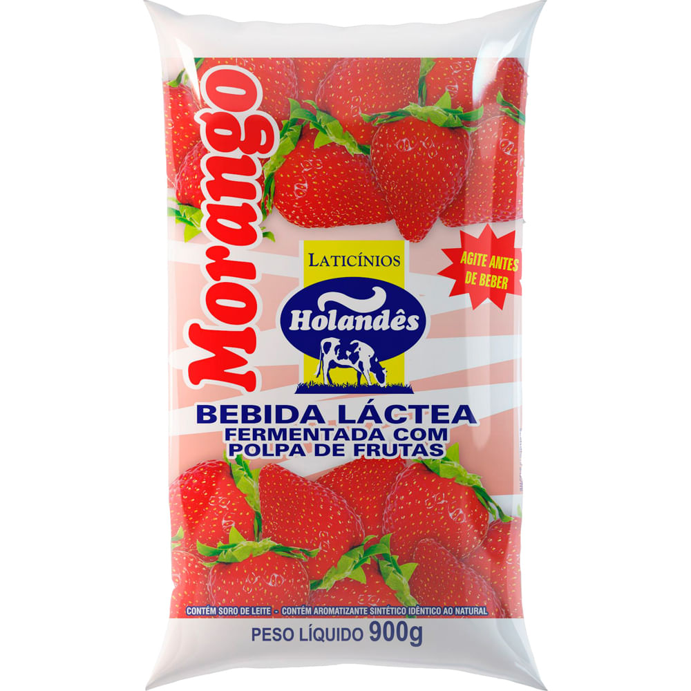 Bebida Láctea Holandês Morango 900g