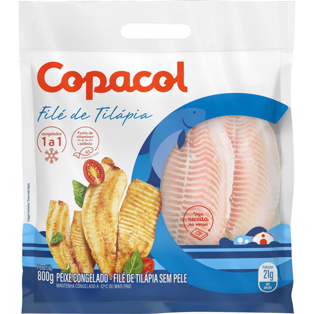 Filé de Tilápia Copacol Pacote 800g