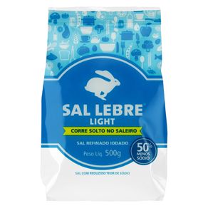 Sal-Refinado-Lebre-Light-500g Sal-Refinado-Lebre-Light-500g