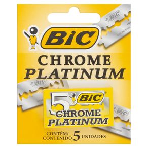 Lamina-Bic-Chrome-Platinum-Com-5-Unidades Lamina-Bic-Chrome-Platinum-Com-5-Unidades