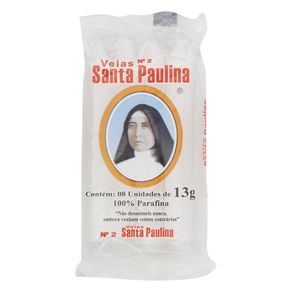 Vela-Branca-Santa-Paulina-N°2-Com-8-Unidades Vela-Branca-Santa-Paulina-N°2-Com-8-Unidades