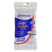 Garfo-Descartavel-Strawplast-Refeicao-Cristal-Com-50-Unidades