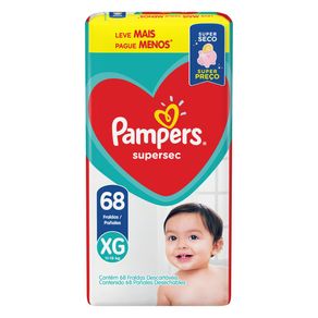 Fralda-Infantil-Pampers-Supersec-Tamanho-XG-Com-68-Unidades Fralda-Infantil-Pampers-Supersec-Tamanho-XG-Com-68-Unidades