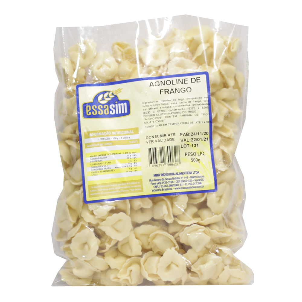 Massa Fresca Essasim Agnoline de Frango 500g