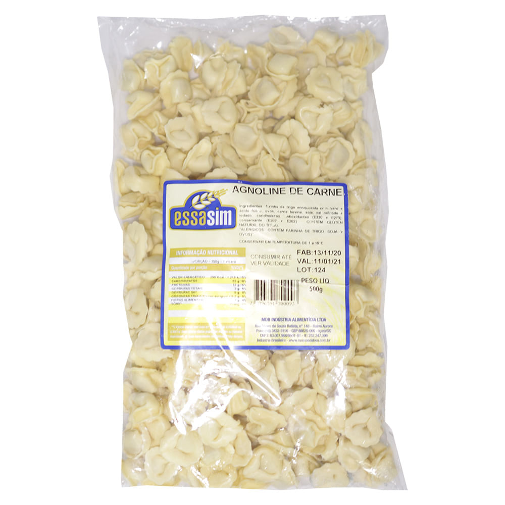 Massa Fresca Essasim Agnoline de Carne 500g