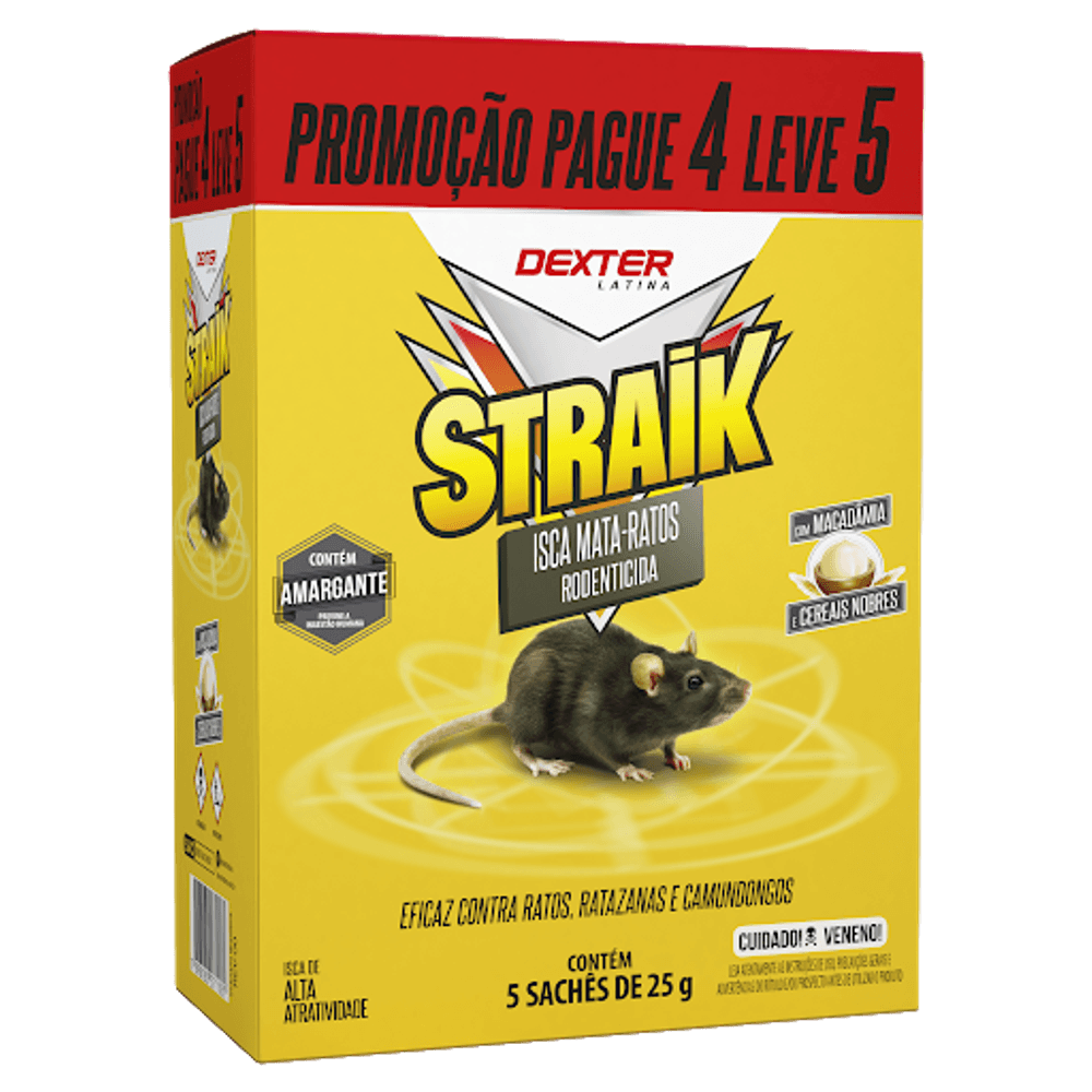 Como Usar Chumbinho Para Matar Ratos Inseticida Straik Isca Mata Ratos 25g Com 4 Unidades - fortatacadista