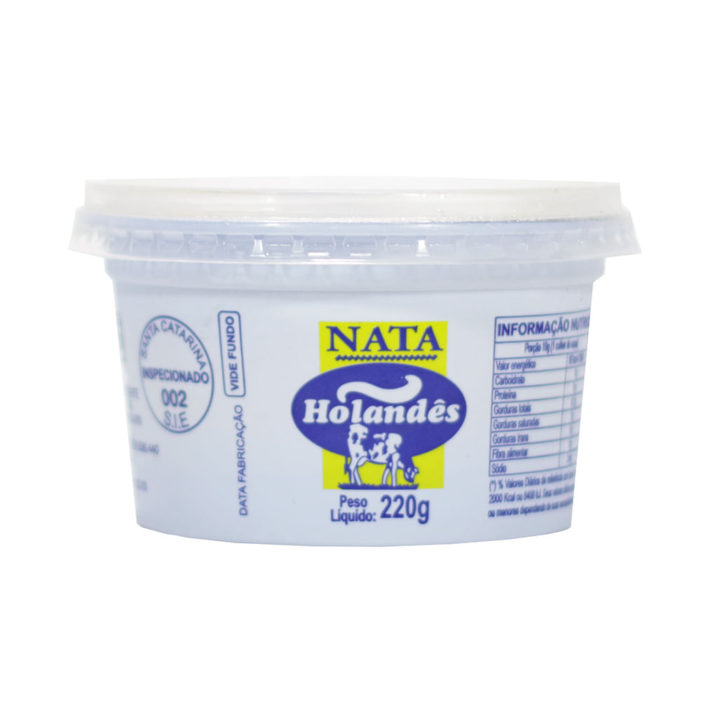 Creme de Leite Holandês Pasteurizado Nata 220g