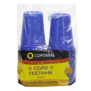 Copo-Descartavel-Copobras-Azul-200ml-Com-50-Unidades Copo-Descartavel-Copobras-Azul-200ml-Com-50-Unidades