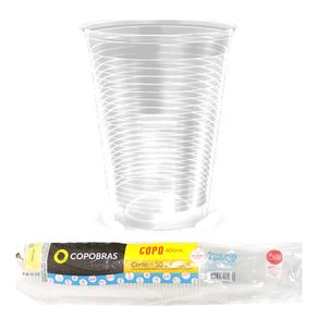 Copo-Descartavel-Copobras-Transparente-400ml-Com-50-Unidades Copo-Descartavel-Copobras-Transparente-400ml-Com-50-Unidades