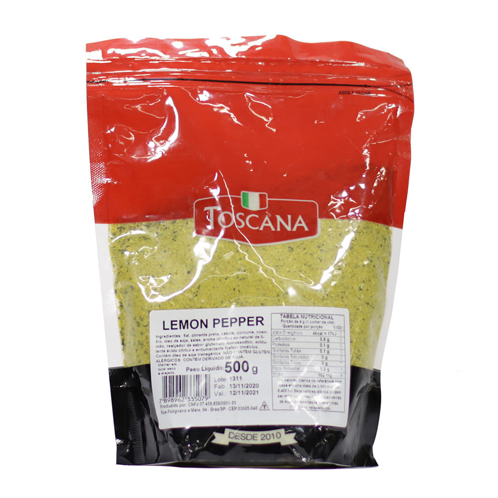 Tempero Lemon Pepper Toscana 500g
