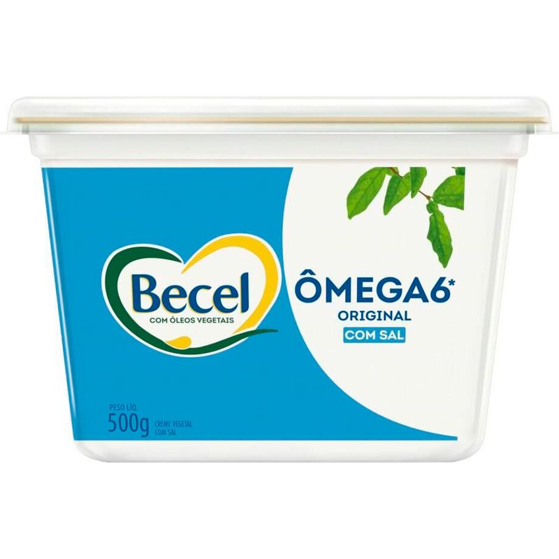 Creme Vegetal Becel Omega 6 Original Com Sal 500g Fortatacadistamobile
