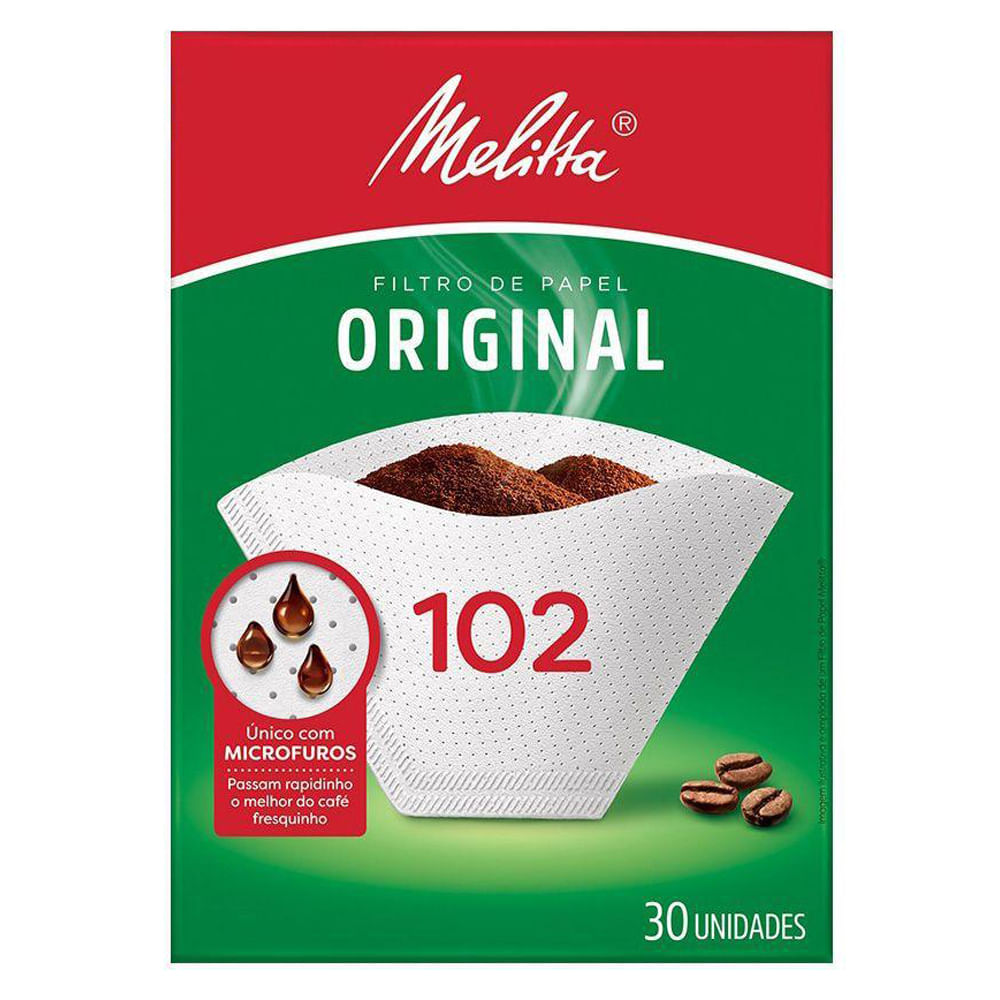 Filtro de Papel Melitta 102 Com 30 Unidades