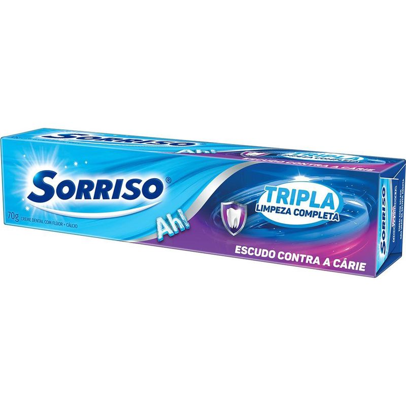 Creme Dental Sorriso Tripla Limpeza Completa 70g