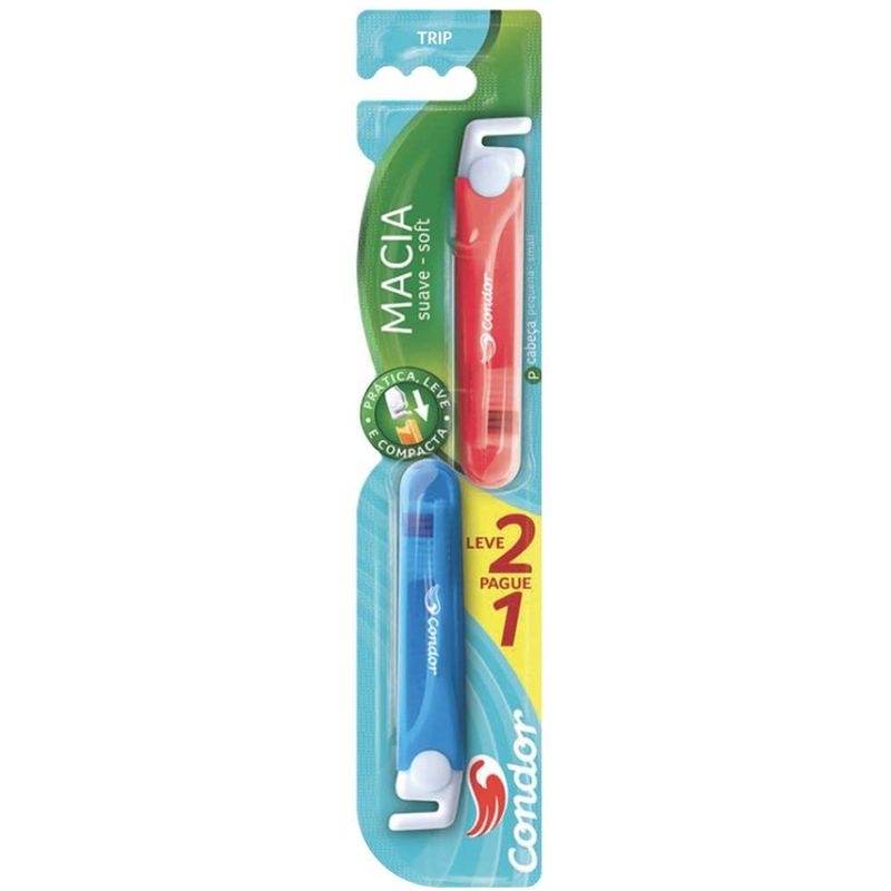 Escova Dental Condor Trip Leve 2 Pague 1 Unidade