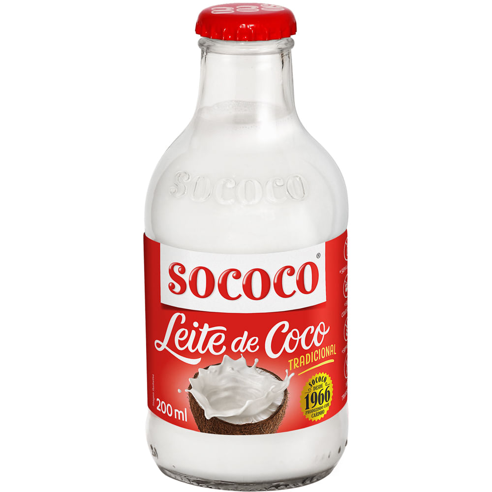 Leite de Coco Sococo Vidro 200ml