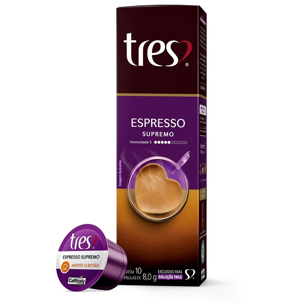 Cápsula de Cappuccino 3 Corações Expresso Supremo 8g Com 10 Cápsulas