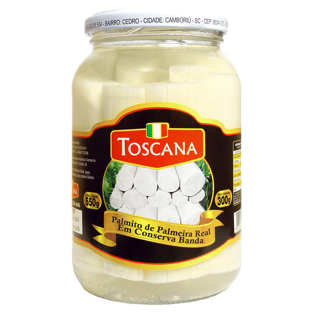 Palmito Toscana de Palmeira Real Banda 300g