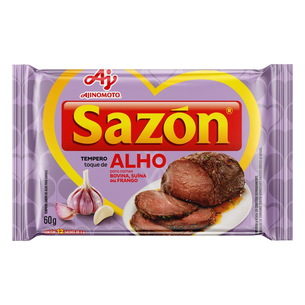 Tempero em Pó Sazón Toque de Alho 60g