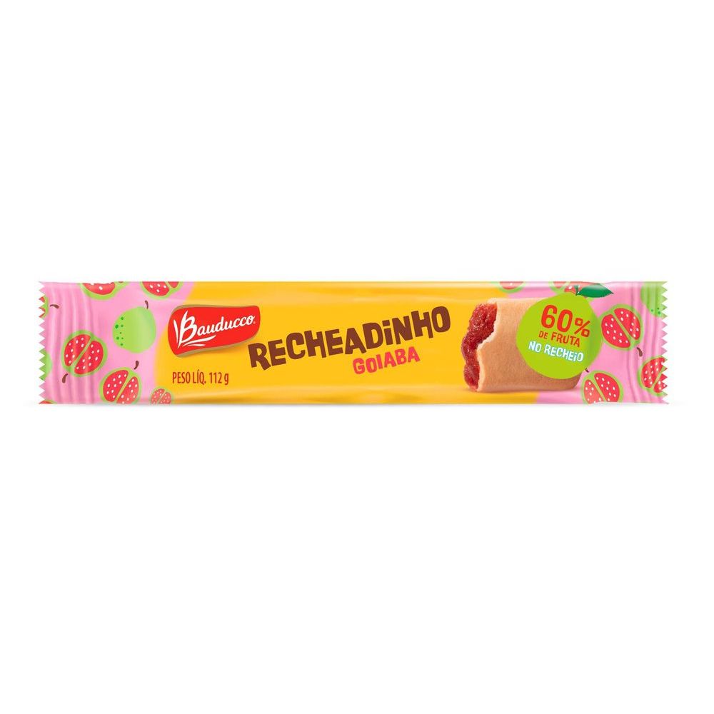 Biscoito Recheado Bauducco Recheadinho Goiaba 112g
