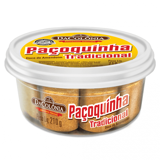 Paçoca Da Colônia Paçoquinha em Rolha 210g