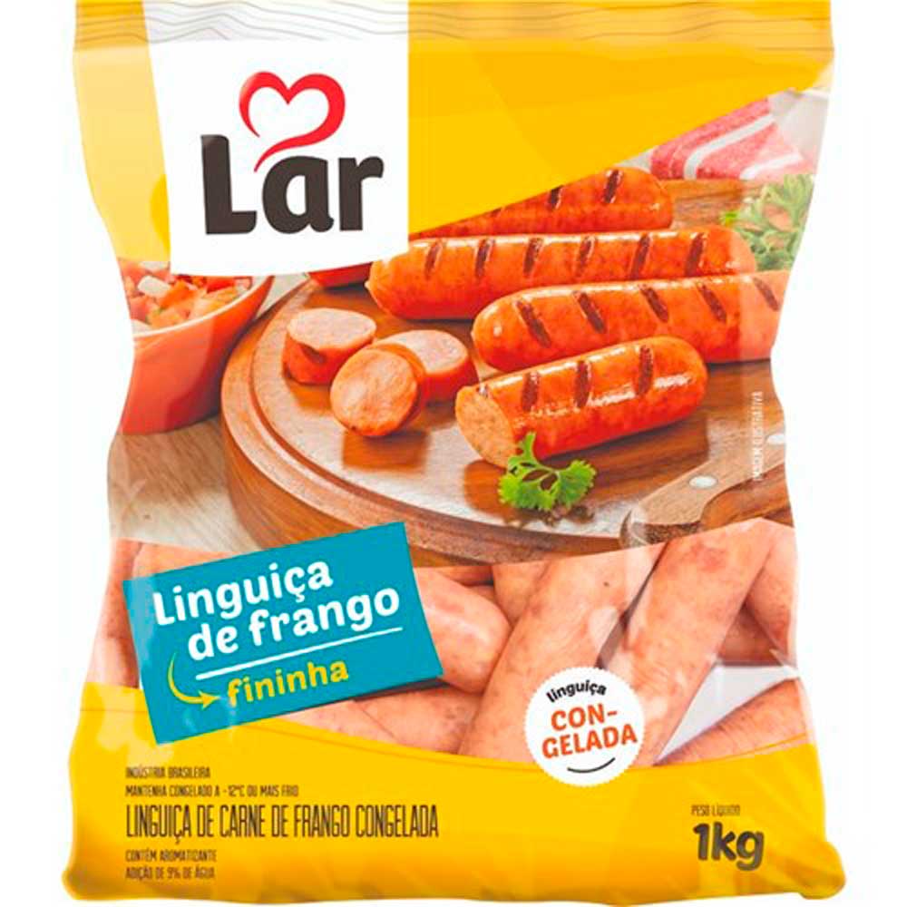 Linguiça de Frango Lar Fininha Pacote 1kg