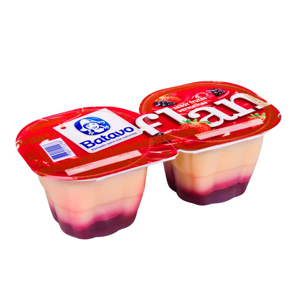 Sobremesa Láctea Batavo Flan Frutas Vermelhas 200g