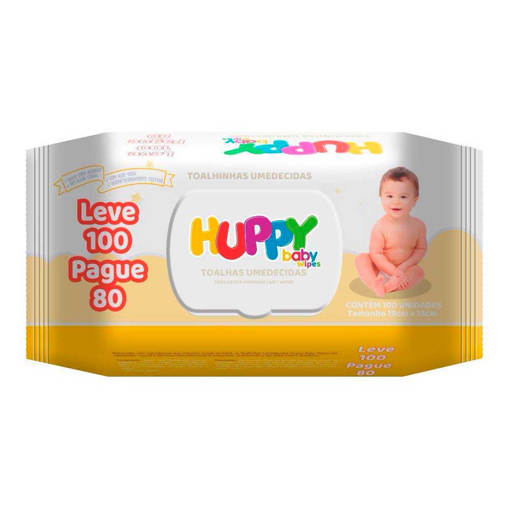 Toalha Umedecida Huppy Baby Wipes Leve 100 Pague 80 Unidades