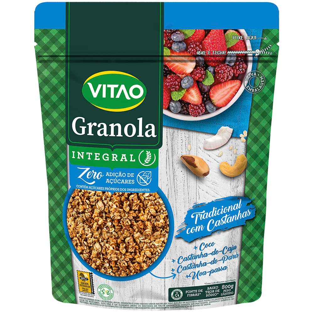 Granola Vitao Zero Açúcar Tradicional 800g