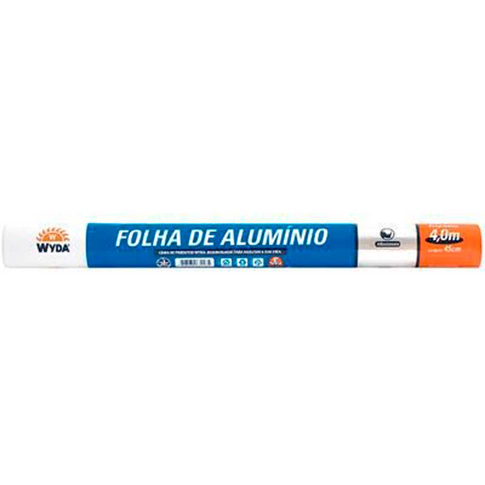 Papel Alumínio Wyda Pratic Natural 45cmx4,0M