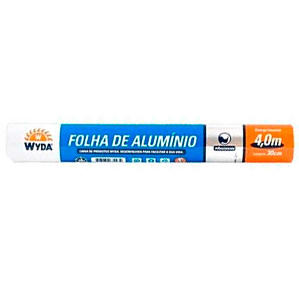 Papel Alumínio Wyda Pratic Natural 30cmx4M