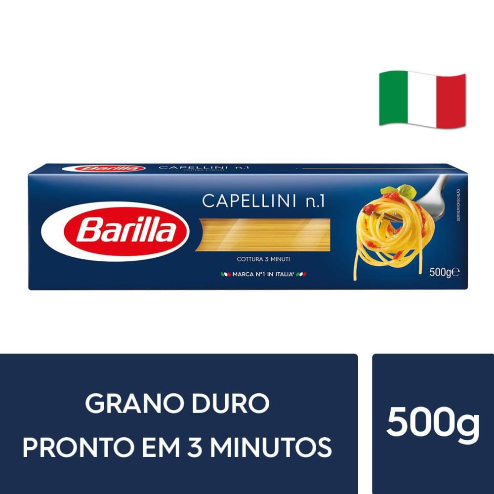 Macarrão Barilla Massa de Sêmola Grano Duro Capellini N1 500g