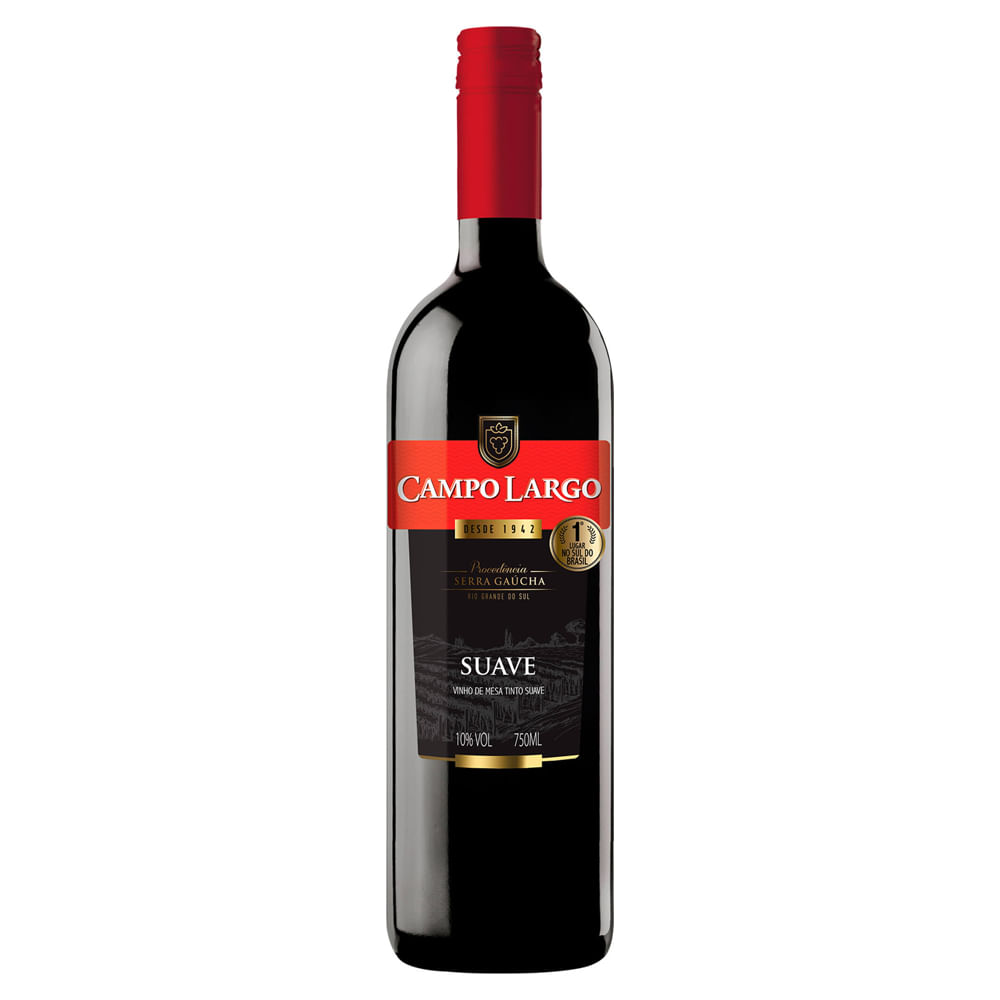 Vinho Nacional Campo Largo Tinto Suave 750ml