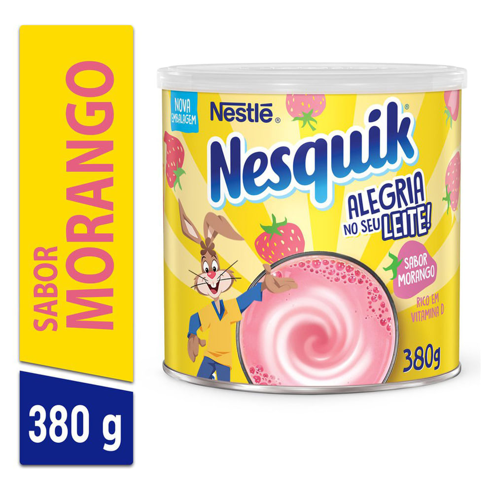 Achocolatado em Pó Nesquik Sabor Morango 380g